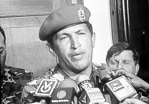 Teniente Coronel Hugo Chávez Frías, en la intentona golpista del 4 de Febrero de 1992