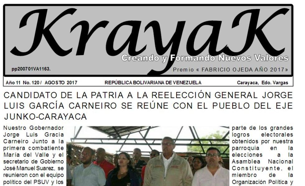 Detalle portada periódico Krayak Nº 120